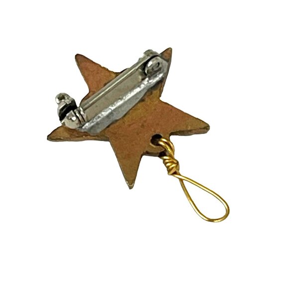 Boy Scouts Bronze Star Badge With Wire Loop & Pinback - Picture 3 of 5